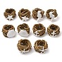 5Pcs 5 Styles Gourd Grass with Opaque Resin Napkin Rings, Starfish & Sea Horse & Shell