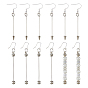 6 paires 3 styles boucles d'oreilles pendantes en alliage, avec crochets et barre en argent sterling, décorations de pendentifs à perles pour la création de bijoux et autres loisirs créatifs