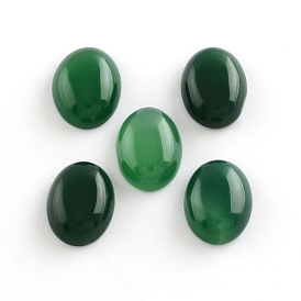 Vert agate cabochons de pierres précieuses naturelles, ovale