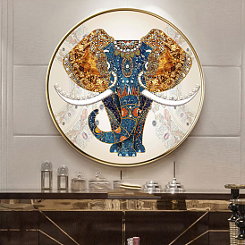 Наборы алмазной живописи «сделай сам» с рисунком слона, включая сумку со стразами из смолы, алмазная липкая ручка, поднос тарелка и клей глина