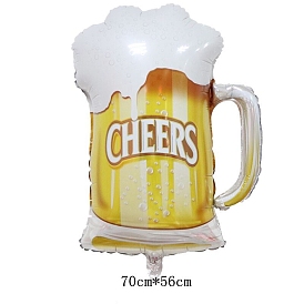 Beer Cup Shape Aluminum Balloon, for Saint Patrick's Day Theme Party Festival Home Decorations