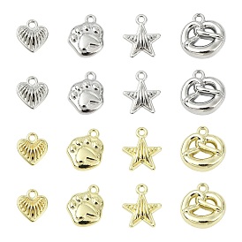 32 шт 8 стили подвески из сплава, подвески в виде звезд/отпечатков лап/сердец