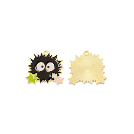 Zinc Alloy Enamel Pendants, Afro Big Hair Shape