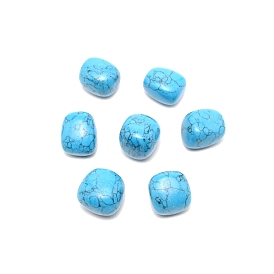 Synthetic Turquoise Beads, No Hole, Tumbled Stone, Vase Filler Gems, Nuggets