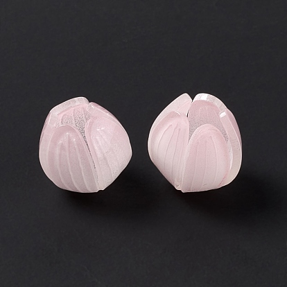 Tulip Acrylic Beads, Imitation Jade, for DIY Jewelry Making