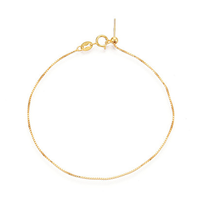 Регулируемые 925 браслеты-слайдеры с цепочками из стерлингового серебра