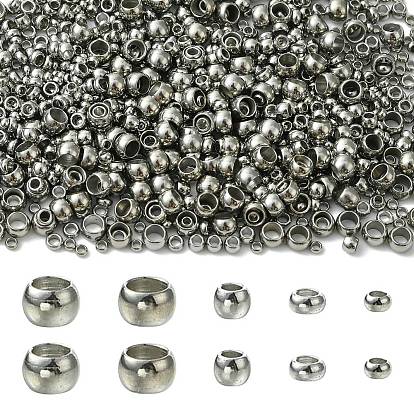 1256шт. обжимные бусины из нержавеющей стали, рондель