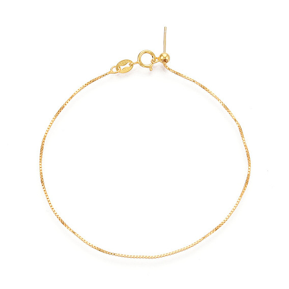 Регулируемые 925 браслеты-слайдеры с цепочками из стерлингового серебра