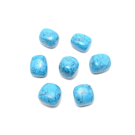 Synthetic Turquoise Beads, No Hole, Tumbled Stone, Vase Filler Gems, Nuggets