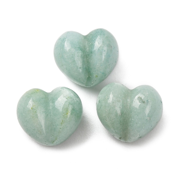 Бусины из природных амазонит, сердце