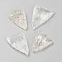 Rough Raw Natural Quartz Crystal Beads, No Hole/Undrilled, Triangle