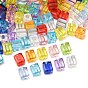 Transparent Acrylic Beads, Cuboid, Faceted