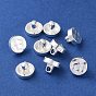Alloy Button, Long-Lasting Plated, Flat Round