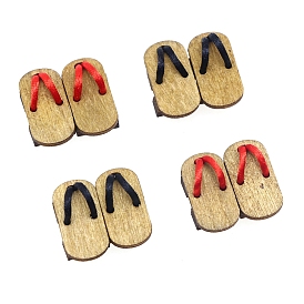 Wood Slippers, Micro Landscape Home Dollhouse Accessories, Pretending Prop Decorations