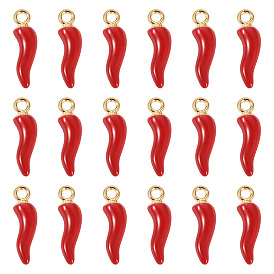 20 шт. Подвески из сплава эмали, рог изобилия / итальянский рог корничелло амулеты