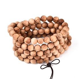 5 - ювелирные украшения буддийского стиля, браслеты / ожерелья из красного красного кедра, круглые