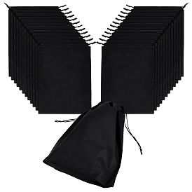 24 шт. полиэстеровые мешки для хранения на завязках, прямоугольные