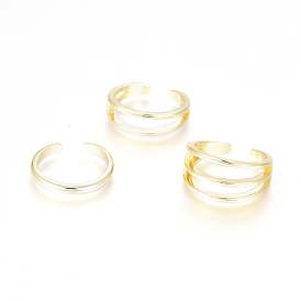 Brass Cuff Toe Rings, Stackable Rings, Mixed Style