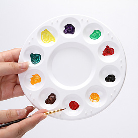 PP Plastic Palette, Painting Supplies, Flat Round