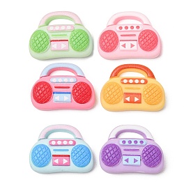Adorables cabochons en résine opaque, forme de boombox