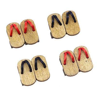Деревянные тапочки, аксессуары для домашнего кукольного домика с микро-ландшафтом, притворяясь опорными украшениями