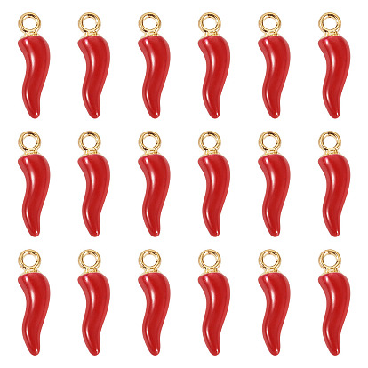 20 шт. Подвески из сплава эмали, рог изобилия / итальянский рог корничелло амулеты