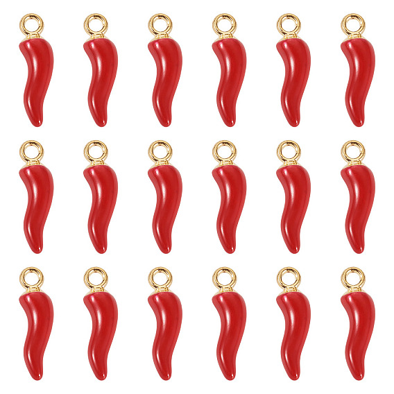 20 шт. Подвески из сплава эмали, рог изобилия / итальянский рог корничелло амулеты