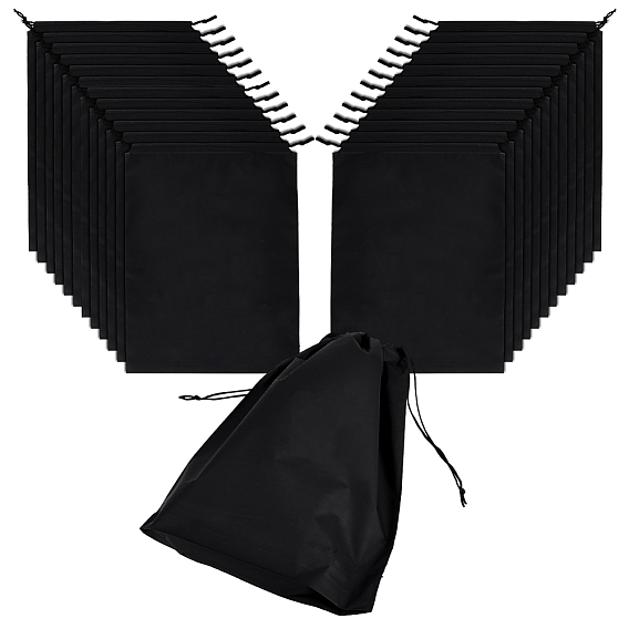 24 шт. полиэстеровые мешки для хранения на завязках, прямоугольные