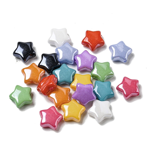 UV Plating Acrylic Beads, Star