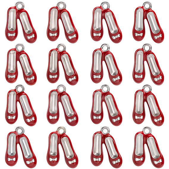 40Подвеска из эмали из сплава, платина, балетки на высоком каблуке