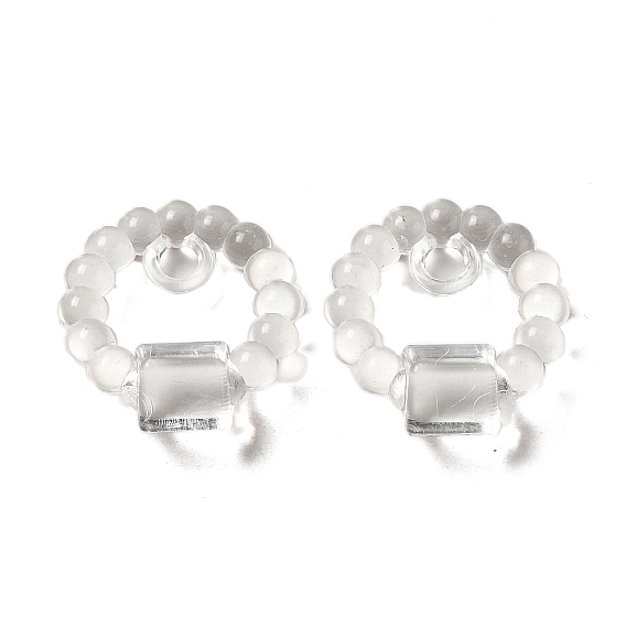 Прозрачные акриловые подвески, кольцо с подвесками-кубами