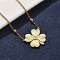 304 из нержавеющей стали клевера кулон ожерелья, ионное покрытие (ip)