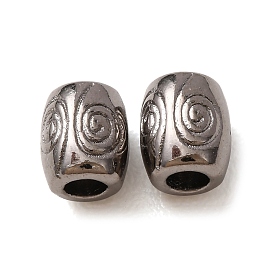 Tibetan Style Alloy Beads, Lead Free & Cadmium Free, Barrel, about 7mm long, 6mm wide, hole: 2.5mm