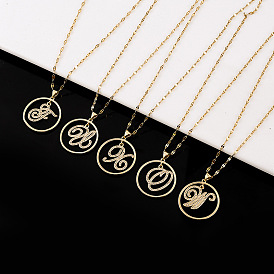 Personalized Music Note Necklace Trendy Women's European and American Letter Pendant Simple Collar