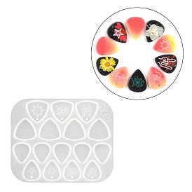 Guitar Pick Shape Silicone Molds, Resin Casting Molds, For UV Resin, Epoxy Resin Jewelry Making