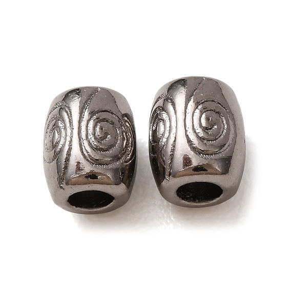 Perles en alliage de style tibétain, sans plomb et sans cadmium, baril, longueur d'environ 7 mm ,  largeur de 6 mm, Trou: 2.5mm