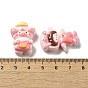 Stationery Theme Opaque Pig Study Tool Resin Decoden Cabochons, Ruler & Pen& Notebook, Mixed Shapes