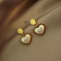 Minimalist Vintage Pearl Heart Titanium Steel Necklace for Women