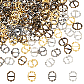 240шт. 4 цвета сплава пряжки застежки, для лямки, обвязочные мешки, аксессуары для одежды, овальные