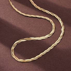 304 из нержавеющей стали витая змея цепи ожерелья, ионное покрытие (ip)