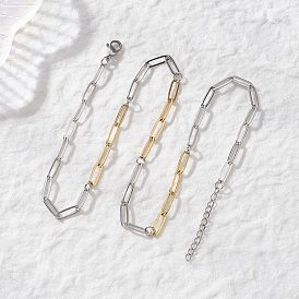 4мм двухцветные 304 цепочки-скрепки из нержавеющей стали