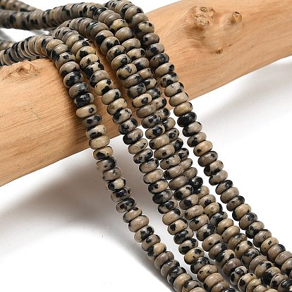 Природные яшмы далматин бисер нитей, рондель