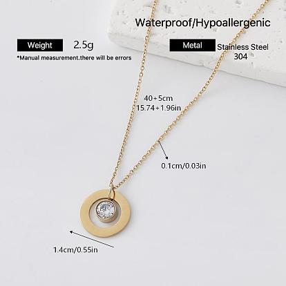 304 collares con colgante de acero inoxidable para mujer