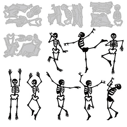 Dia de Muertos режущие штампы из углеродистой стали, трафареты, для diy scrapbooking, Фотоальбом, декоративная бумага для тиснения, цвет нержавеющей стали, Рисунок черепа