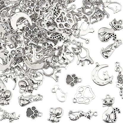 102 шт. Подвески из сплава в тибетском стиле, кошка прелести