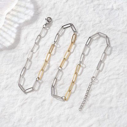 4мм двухцветные 304 цепочки-скрепки из нержавеющей стали