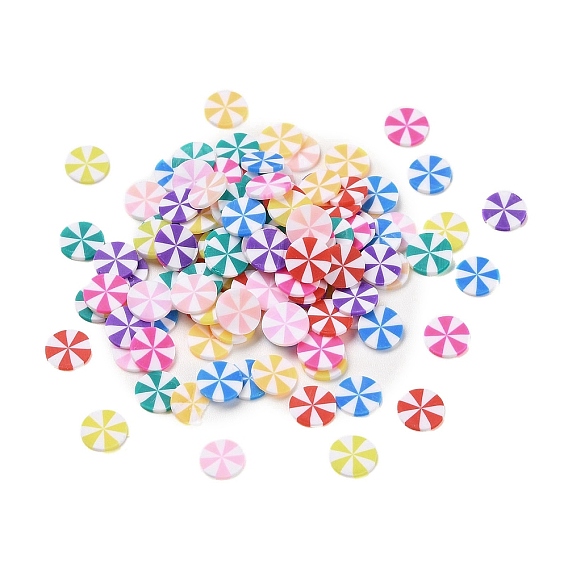 Ручной полимерной глины кабошонов, плоско-круглые