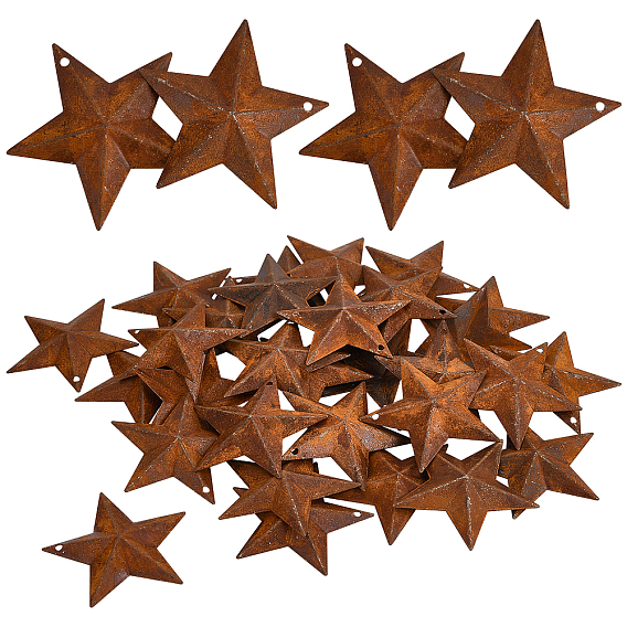 Iron Pendants, Rusting, Star