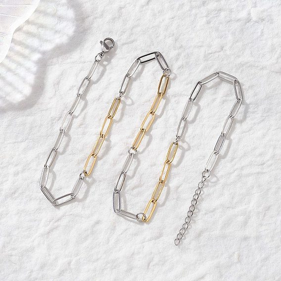 4мм двухцветные 304 цепочки-скрепки из нержавеющей стали