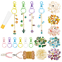 DIY Keychain Making Kits, Including Alloy Enamel Pendants, Painting Alloy Swivel Clasps and Brass Coated Iron Cable Chains, Pliers